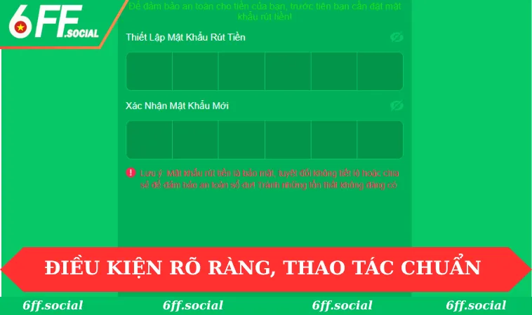 Điều kiện rõ ràng, thao tác chuẩn chỉnh