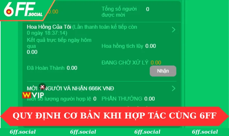 Quy định cơ bản dành cho người chơi khi hợp tác cùng 6FF